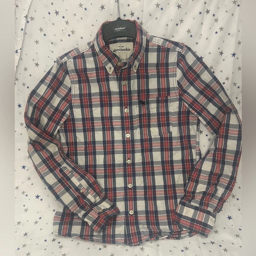 Boys Abercrombie Kids Dress Shirt Size Large